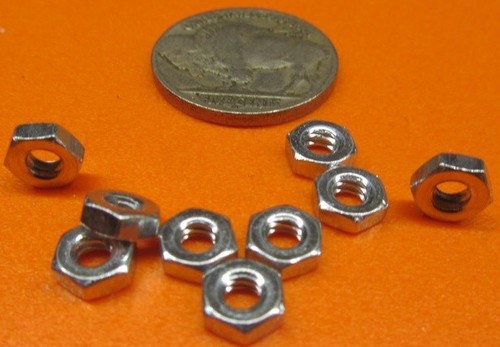 Zinc Plate Steel Small Pattern Hex Nut RH, 6-32 x 1/4" W x 3/32" H, 400 pcs - Picture 11 of 11