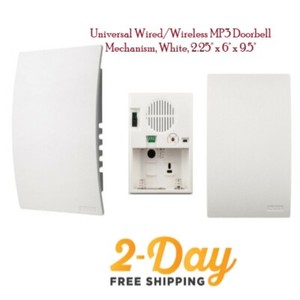 ... White Broan-NuTone LA600WH Universal Wired//Wireless MP3 Doorbell Mechanism