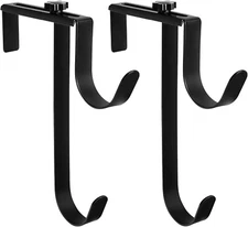 Pool Pole Hanger,2Pcs Pool Fence Hooks,Adjustable Fence Double Hooks without Nai