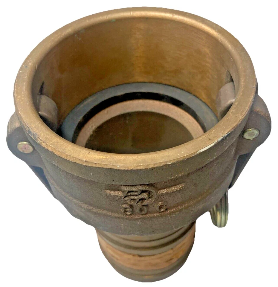 Brass PT 3” Female Camlock w/ Seal Hose Coupling Barb Shank 30C USA Trash Pump - Image 2 of 4