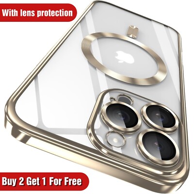 Shockproof Mag Safe Case For iPhone 16 15 Pro Max 14 13 12 11 Camera Lens Cover