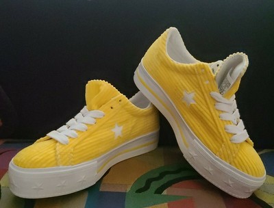 bright yellow converse