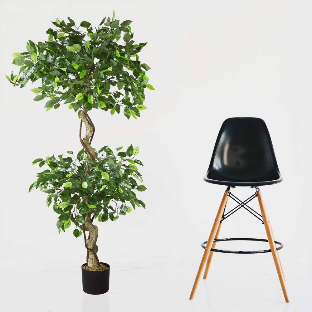 Ficus Kunstpflanze Künstliche Pflanze 150 cm Decovego