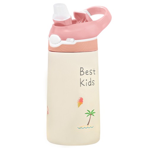 13.5oz Kid's Vacuum Insulated Stainless Steel Leak-proof Water Bottle with Straw - Picture 15 of 24