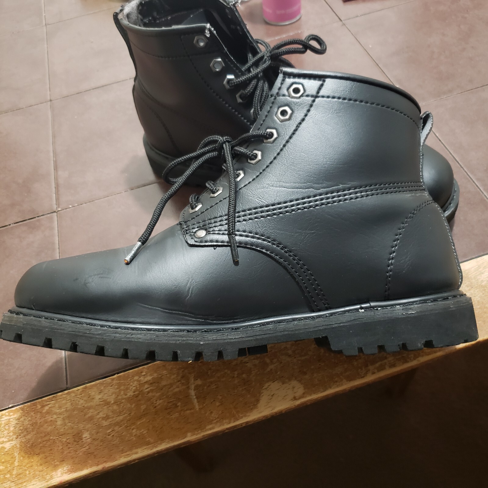 mens work boots size 12 used black eBay