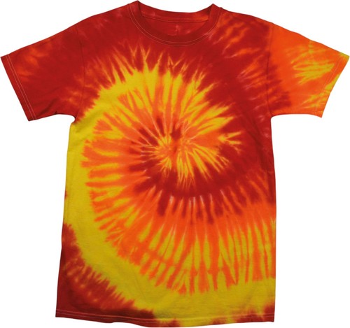 Colorful Tie N Dye T-Shirt 70s Retro Hippie Swirl Psychedelic Festival Gift Top - Picture 7 of 26