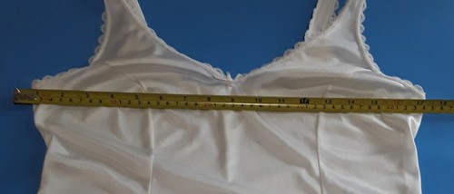 VTG Sears Women's Cami Size 34 White Slip Preppy Lace Camisole Money Academia - Picture 12 of 13