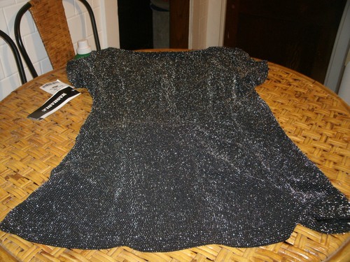 Top abito donna Perceptions New York nero e argento taglia small - Foto 2 di 6