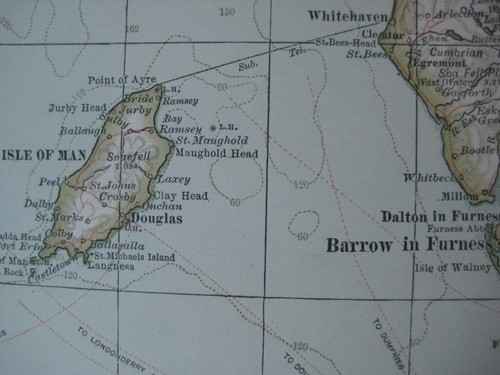 Original 1897 Map Northern ENGLAND & WALES York Liverpool Manchester Derby Leeds - Picture 6 of 9