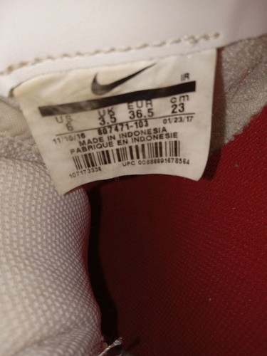 Nike 807471-103 Classic Cortez Leather Women's Running Shoes White/Red/Blue US 6 - Picture 9 of 12