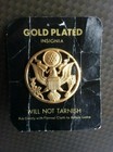 GOLD PLATED U.S. ARMY Women's Service Cap Insignia * Will not Tarnish! — photo 1