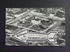 Centerville Iowa IA Birdseye View City Square Real Photo Postcard RPPC c1950