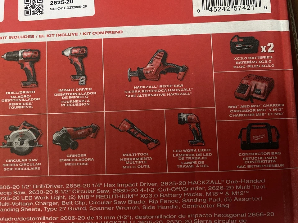 Milwaukee 3697-25 18V Tool Combo Kit - Image 3 of 4