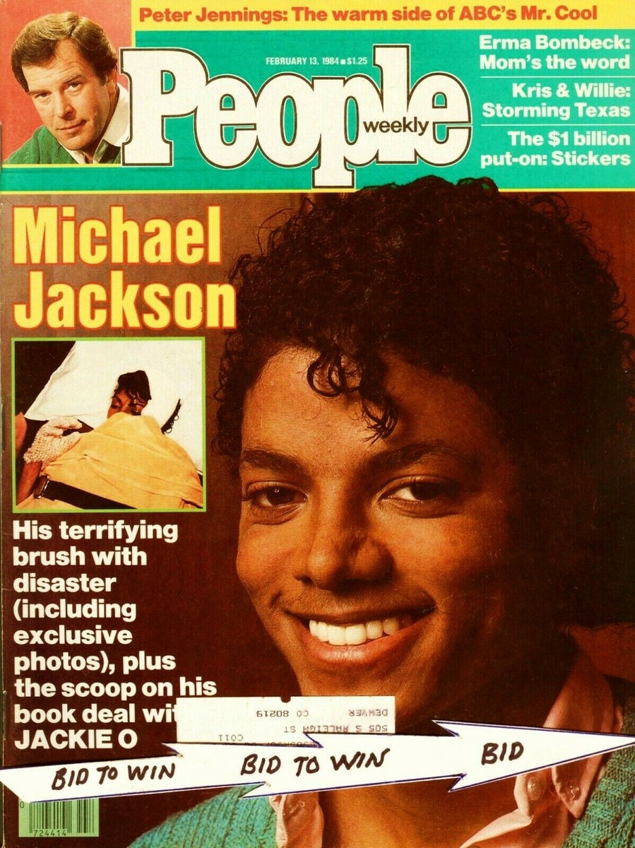 MICHAEL JACKSON PEOPLE Magazine February 1984 Pepsi Ad Burn Issue