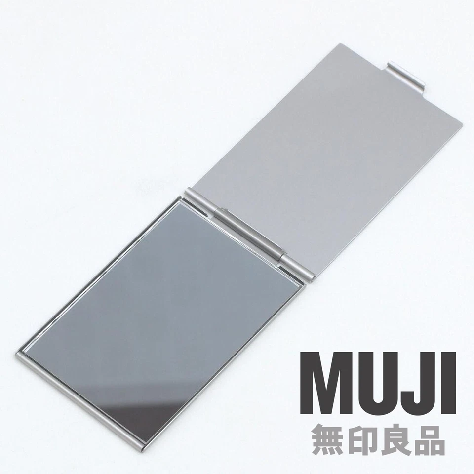 Espejo plegable compacto de aluminio mediano MUJI de Japón Foto 4 de 4