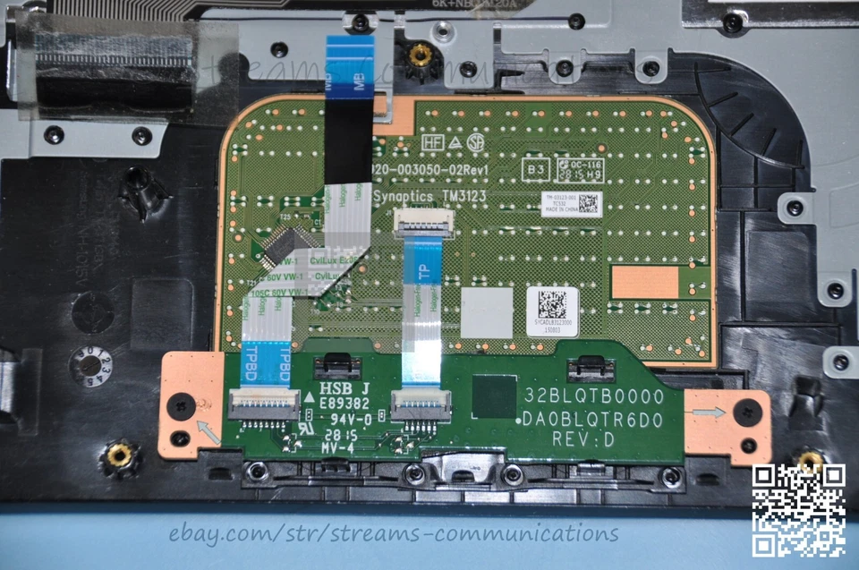 Reposamanos para portátil TOSHIBA Satellite C55t-C C55t-C5300 con panel táctil + teclado + LED Foto 3 de 4