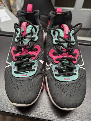Nike React Vision Dimsix Schwarz Pink Turnschuhe UK 3,5 Damen Sneaker Gut Freizeit