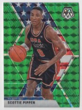 2019-20 Panini Mosaic Green Prizm Scottie Pippen USA #256