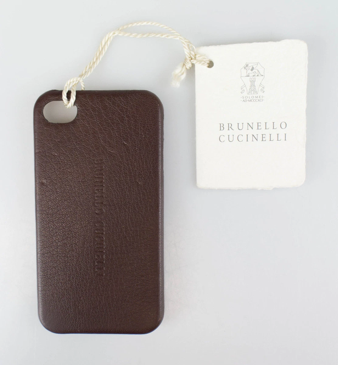 New BRUNELLO CUCINELLI Brown Pebbled Leather Iphone Case $340 | eBay