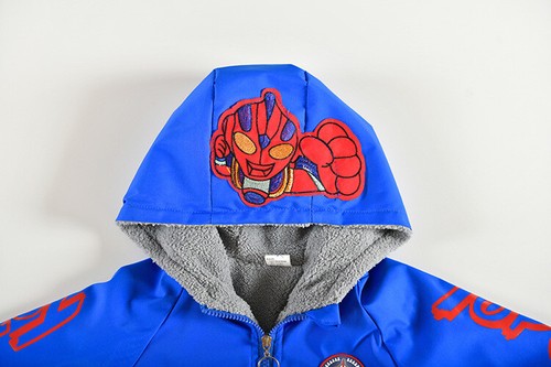 Kids Boys Spiderman Windbreaker Jacket Winter Warm Fleece Coats Hooded Outerwear - Picture 19 of 25