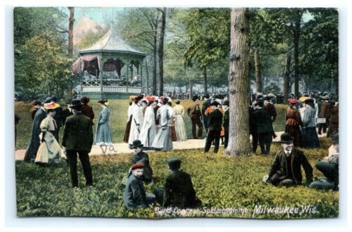 1908 1948 Civil War Veteran Soldiers Home Band Concert Milwaukee WI Postcard LOT - Picture 2 of 5