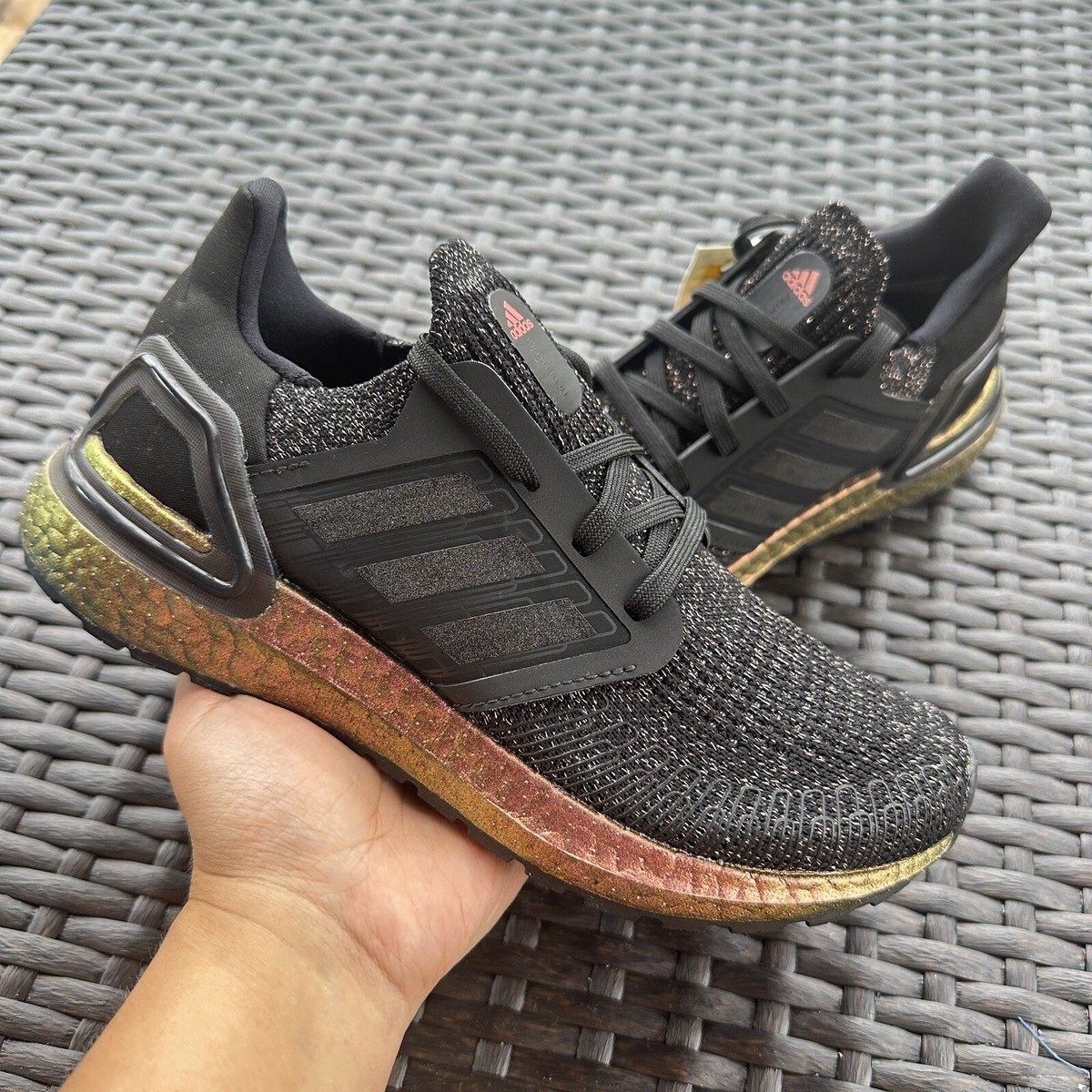 Adidas UltraBoost 20 J Black Signal Pink Kid's Athletic Shoes