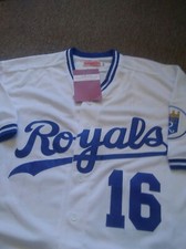 Kansas City Royals #16 Bo Jackson CLASSIC HOME SEWN RETRO JERSEY WHITE XL NWT