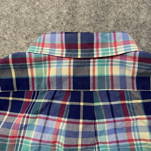 Ralph Lauren Shirt Mens L Multicolor Plaid Flesh Pony Short Sleeve - Picture 11 of 16