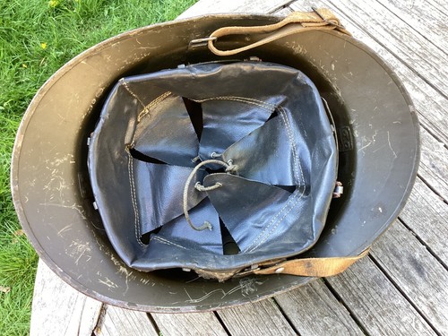 rare ww2 free french exiled forces original Adrian helmet or French resistance - Picture 12 of 13