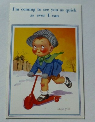 N100 I'm Coming To See You As Quick As Ever I Can DONALD MCGILL Nr.176 Postkarte