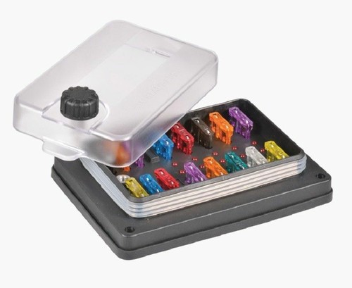 NARVA 10 Way Fuse Block LED Fuse Junction Box Blade Fuse Terminal Box 54445BL - Picture 2 of 4