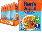 BEN'S ORIGINAL Caribbean Microwave Rice, Bulk Multipack 6 x 220g pouches