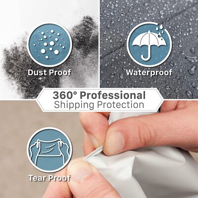 100-Pack Fosmon 10x13 Self-Seal Poly Mailers - Tear Proof Shipping Envelopes