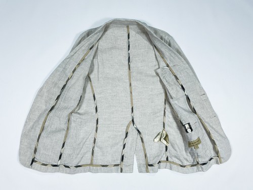 Burberry Nova Check Details Linen Unlined Blazer Jacket Size L - Picture 7 of 9
