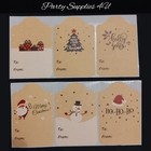 24 Adhesive Traditional Brown Kraft/Christmas gift tags/labels/Present/stickers