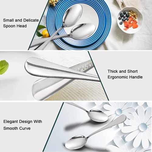 Vielseitige Mini Löffel für Espresso, Desserts und Tee - 8er Set Edelstahl - Bild 6 von 8