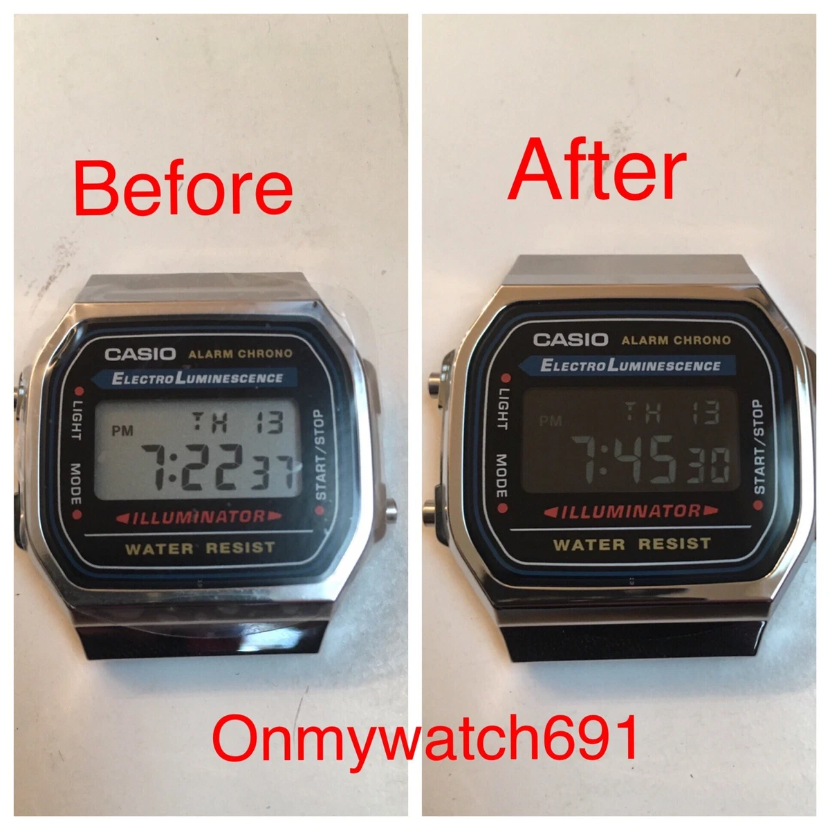 Casio a168 cheap size