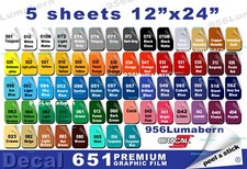 5 sheets 12"x24" Adhesive Backed Vinyl for every Craft  Sign Cutters, Quality
