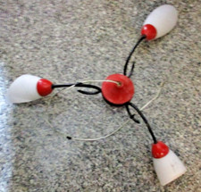 Lampadario 3 luci metallo vetro Vintage anni 60 DESIGN ITALIANO modernariato