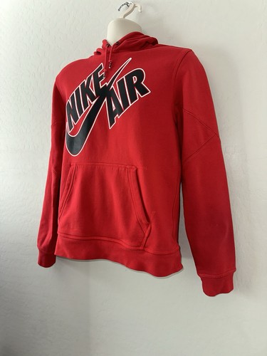 Felpa con cappuccio Nike Red Tag da uomo Medium Big Hit sul davanti Nike Air rossa Streetwear Swoosh - Foto 3 di 9