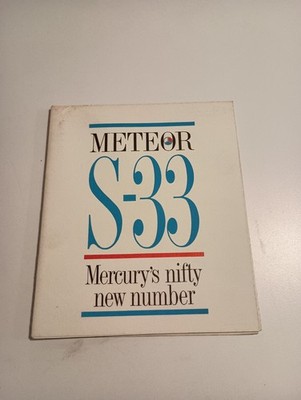 1962 Mercury Meteor S-33 Sales Brochure