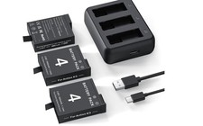 3 Packs 1850mAh Rechargeable Batteries for DJI Osmo Action 5pro Compatible with