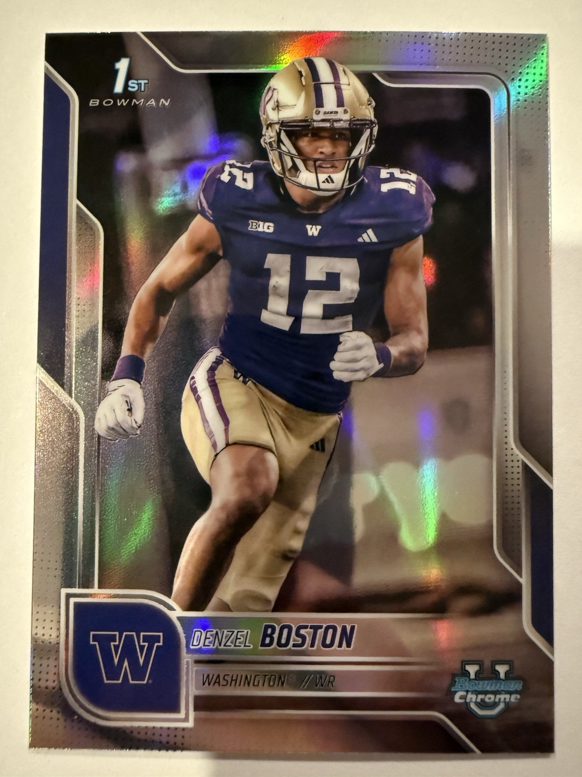 Denzel Boston - 2025 Bowman University Chrome - #34 Refractor (RC)