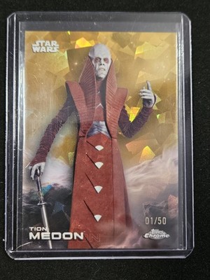 TION MEDON 2025 Topps Chrome Sapphire Star Wars GOLD 1/50 ALPHA  #183 