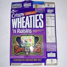 General Mills Crispy Wheaties 'n Raisins Box Steve Young Super Bowl XXIX 49ers