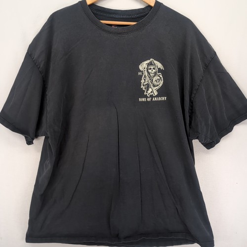 Sons Of Anarchy Mens Graphic T Shirt 3XL Black Short Sleeve Biker Logo TV Show