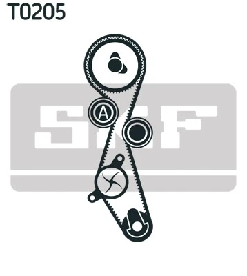 WATER PUMP & TIMING BELT SET VKMC 03305 FOR CITROËN C-CROSSER/Van/ENTERPRISE - Picture 3 of 7