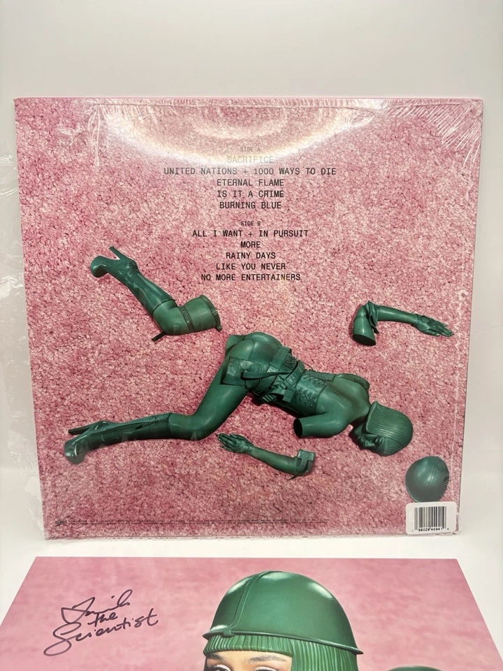 Mariah The Scientist HEARTS SOLD SEPARATELY GREEN SIGNED ART CART VINYL In Hand - Image 4 of 4