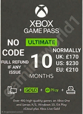 Xbox Game Pass Ultimate 10 Months   Global | Gold + EA Play | 0-2 Hour Delivery