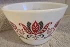 Vtg Anchor Hocking Fire King Red & Black Modern Tulip Tapered Mixing Bowl 7 1/2
